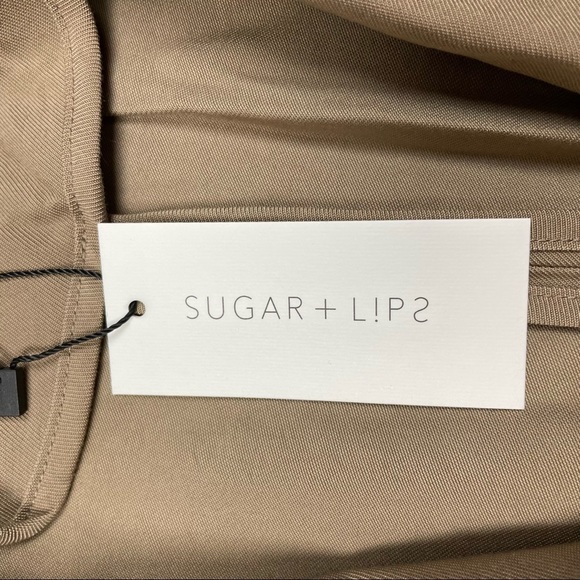 Sugarlips Jacket Coat Women's Size Large Tan Open Front Trench NO‎ BELT NWT - Picture 6 of 7